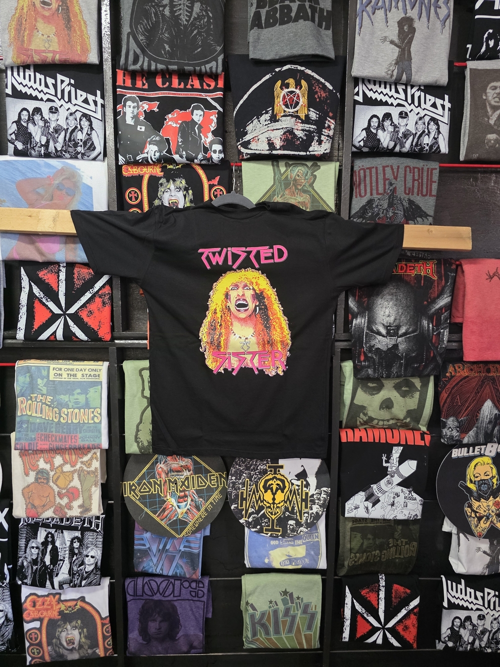 Twisted Sister Graphic Tee - Black with Yellow & Pink Print - Picture 5 of 5